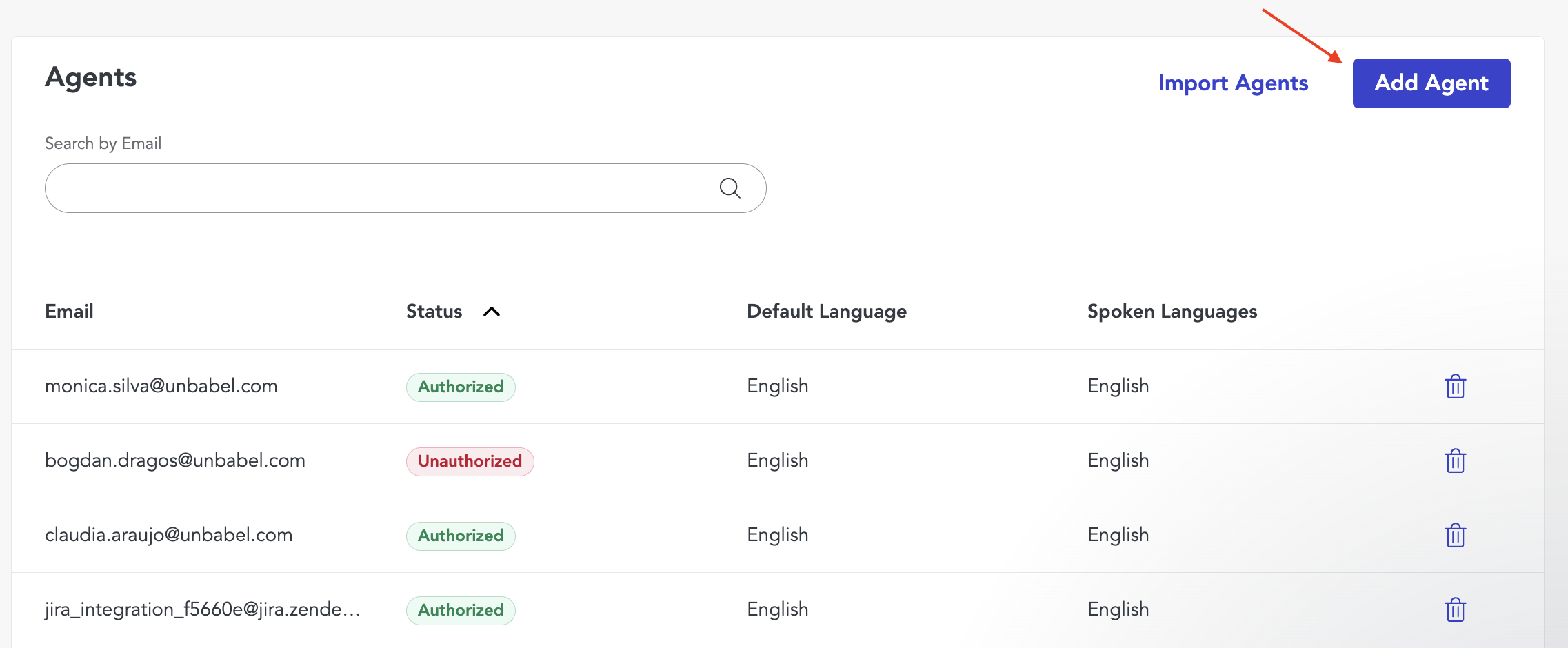 Adding and authorizing new agents – Customer Happiness Hub